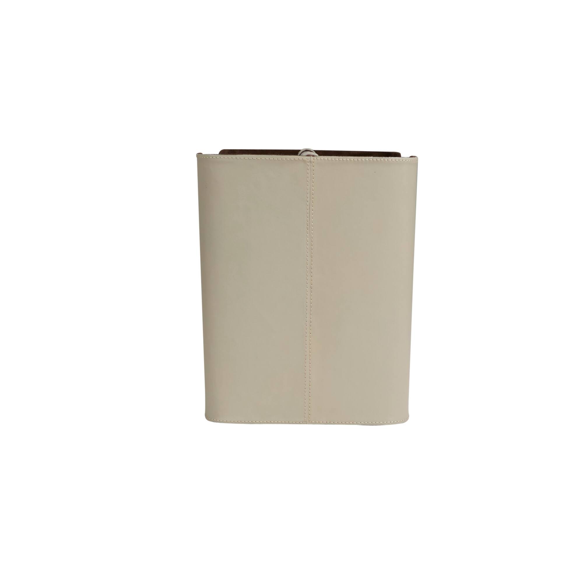 16" Light Gray Leather Magazine Holder